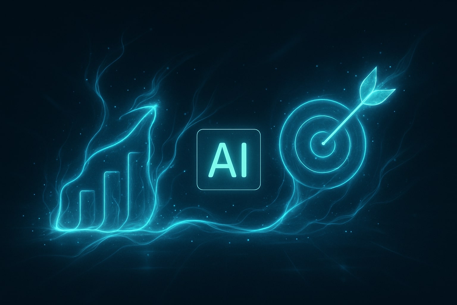 Futuristic digital interface representing AI-powered digital marketing strategies for lead generation